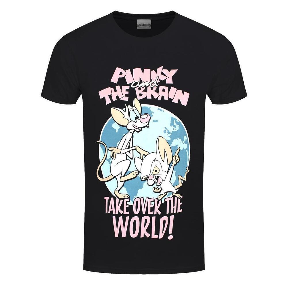 The Brain Take Over The World Mens Black Tshirt